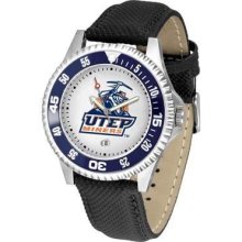 Utep Miners Men's Leather Sports Watch