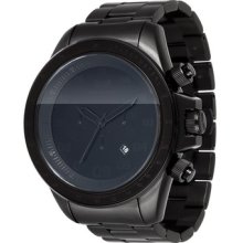 Vestal Men's Zr3018 Zr-3 All Black Chronograph Watch Bnib Retails $320