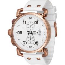 Vestal USS Observer Chrono Watch - White/Rosegold/White OBCS005