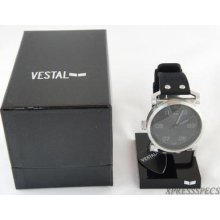 Vestal Watch Uss Observer Ob3s004 Black Silver Black, Chronograph In Box