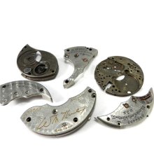 Vintage Crescent Pocket Watch Plate Silver Steampunk Supplies Watch Parts DIY Steampunk Jewelry Supply - 142