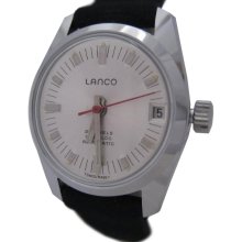 Vintage New old stock automatic Lanco 32033 water resist Swiss watch 21 jewels