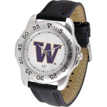 Washington Huskies UW Mens Leather Sports Watch