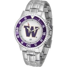 Washington Huskies UW NCAA Mens Steel Bandwrist Watch ...