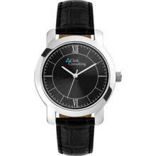 Watch Creations Men's Black Crocodile Grain Leather Watch Promotional