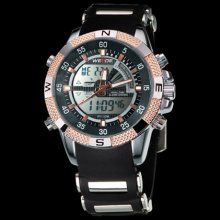 Weide Dial Dual Mode Display Digital Stainless Steel Casual Watch 7 Colors