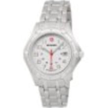 Wenger Men's 73119 Standard Issue XL White Dial Steel Bracelet