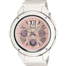 White casio baby-g large ana-digital watch bga152-7b2