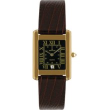 Women Sartego SED162R Gold Tone Toledo Dress Watch Black Dial