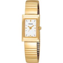 Women's Gold Tone Stainless Steel White Dial