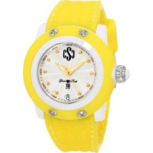 Women's GRD64005 Miss Miami Beach Silver Dial Yellow Silicone