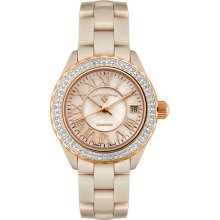 Women's Karamica Diamond (1.09 ctw) Cream Ceramic ...