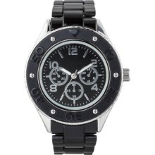 Women's Merona Black Bracelet Watch with Black Bezel