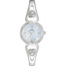 Women's Stainless Steel Case and Bracelet Crystal Collection Mother of