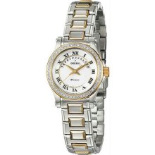 Women's Stainless Steel Premier Mother Of Pearl Dial Diamonds