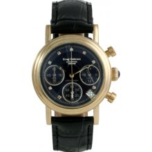 150582DL Krug Baumen Enterprise Diamond Black-Gold Dial