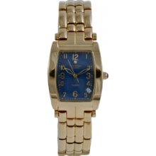 1964DM Krug Baumen Tuxedo Diamond Blue Dial Mens Watch