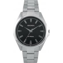 3398.27 Sekonda Mens Black Steel Watch