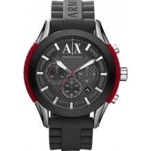 A R M A Ni Exchange A|x Chronograph Large Silicon Menâ€™s Stainless Watch Ax1211