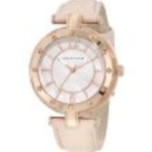 AK Anne Klein Women's 10/9994RGLP Rosegold-Tone Peach Leather Strap