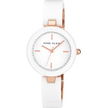 Anne Klein Women's Ceramic Bangle Rose/White Watch Women's