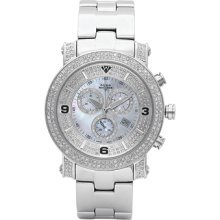 Aqua Master Men's Diamond Power Watch with Two Row Diamond Bezel, 3.50