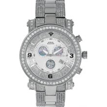 Aqua Master Men's Diamond Power Watch with One Row Diamond Bezel and