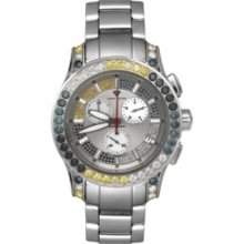 Aqua Master Men's Masterpiece Canary, Blue, Black and White Diamond