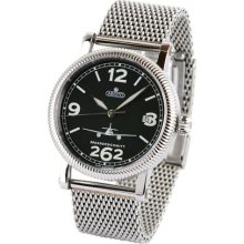 Aristo 4H262-TT Aviator Automatic Watch with Mesh Bracelet and