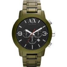 Armani Exchange AX1154 Green Aluminum with Black Dial Men's Watch ...