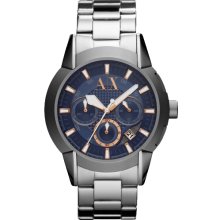 Armani Exchange AX1176 Blue Dial Stainless Steel Men's Watch