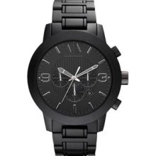 Armani Exchange Black Aluminum Chronograph Mens Watch AX1157