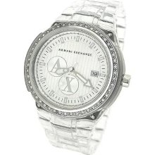 Armani Exchange Clear Translucent Ladies Watch Ax5056