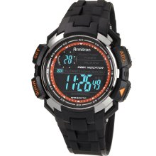 Armitron Menâ€™s Black Strap with Black Outer & Orange Inner Dial Sports Watch