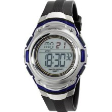 Armitron Men's 408108blu Silver Tone Stainless Steel And Blue Digital Wrist