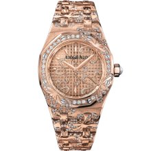 Audemars Piguet Women's Royal Oak Gold Dial Watch 67617OR.ZZ.1235OR.01