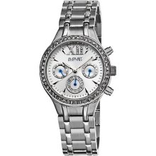 August Steiner Silver-tone Multifunction Ladies Watch AS8040SS