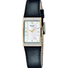 B3186-03 Boccia Ladies Titanium Black Leather Strap Watch