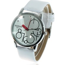 Bariho Quartz Women's Wrist Watch Big Numbers Dial Pattern Design