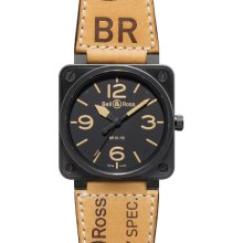 Bell & Ross Men's Aviation BR01 Black Dial Watch BR01-92-Heritage