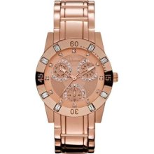 Beth Rose Gold IP Multifunction Bracelet Watch