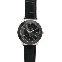 Beverly Hills Polo Club Men's Round Gunmetal Case Watch, and Black