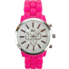 BKE Plastic Link Watch In Pink