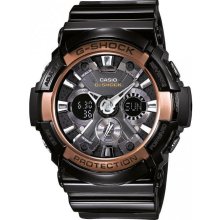 Black casio g-shock anti-magnetic watch ga200rg-1a