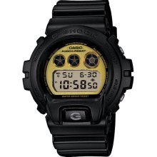 Black casio g-shock metallic dial digital watch dw6900pl-1