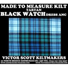 Black Watch Dress Anc Tartan Kilt 100%wool Kilt Made To Measure Made In Scotland