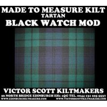 Black Watch Mod Tartan Kilt 100%wool Kilt Made To Measure Made In Scotland