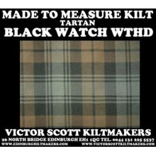 Black Watch Wthd Tartan Kilt 100%wool Kilt Made To Measure Made In Scotland