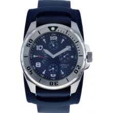 BLK005 J Springs Mens Retrograde Blue Dial And Leather Strap Watch