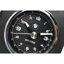 BMW M Power Sports Car Desk Clock / Wallclock - 8.5 inch Leather Frame w/ Quartz